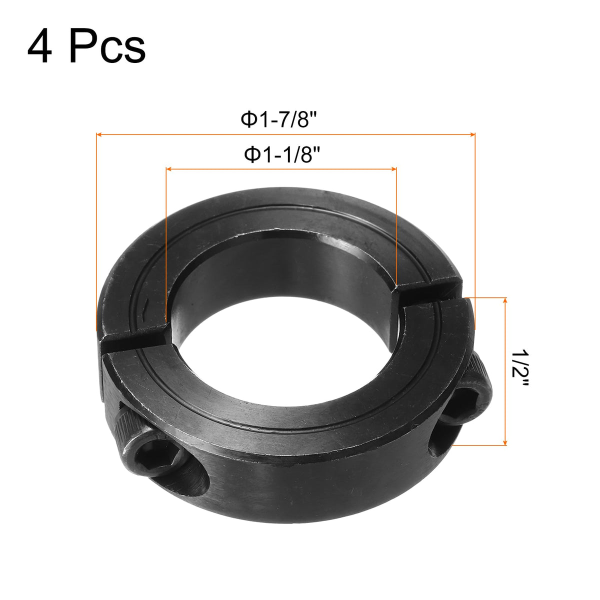 MECCANIXITY Shaft Collar 1 1/8" Bore Double Split Clamping Collar
