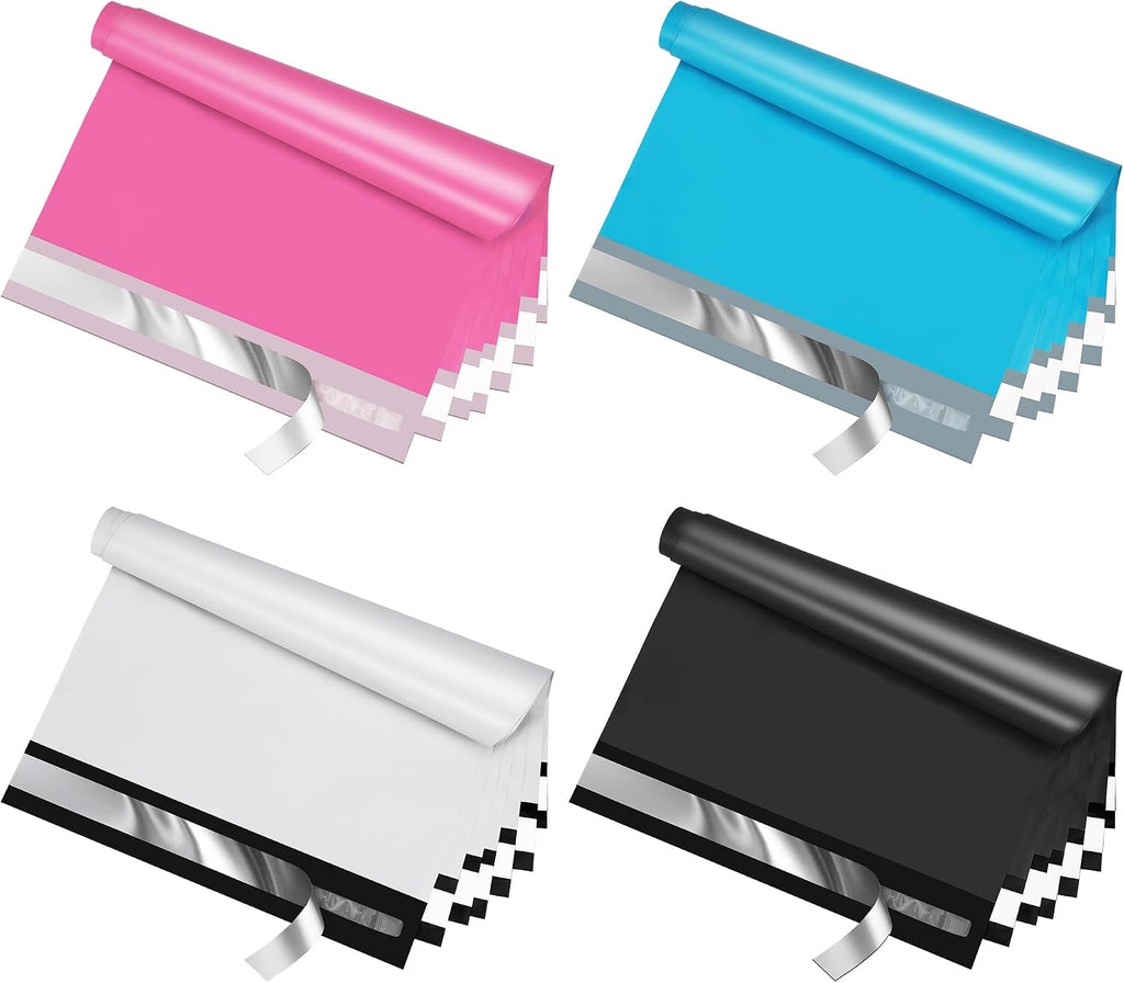Multicolor Poly Mailers 10x13 Inch 100Pcs, 25 Each of 4 Colors