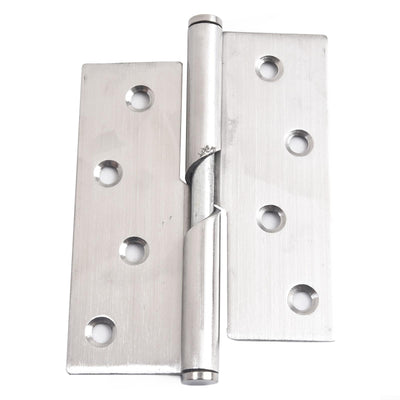 Modern Stainless Steel Rising Lift Off Door Hinges Butt Hinge Set Interior Bathroom Kitchen Bedroom Hardware Silver(4 inch lift right)