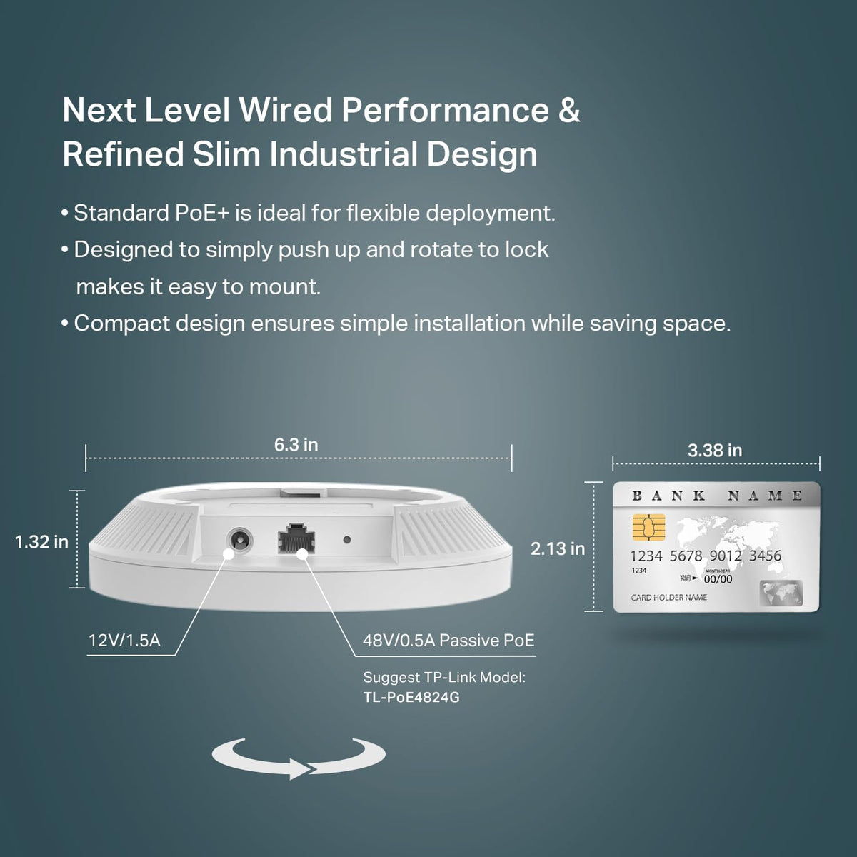 Omada EAP610 Business WiFi 6 AX1800 Dual Band Wireless Gigabit Access Point | Support Mesh, OFDMA, Seamless Roaming &
