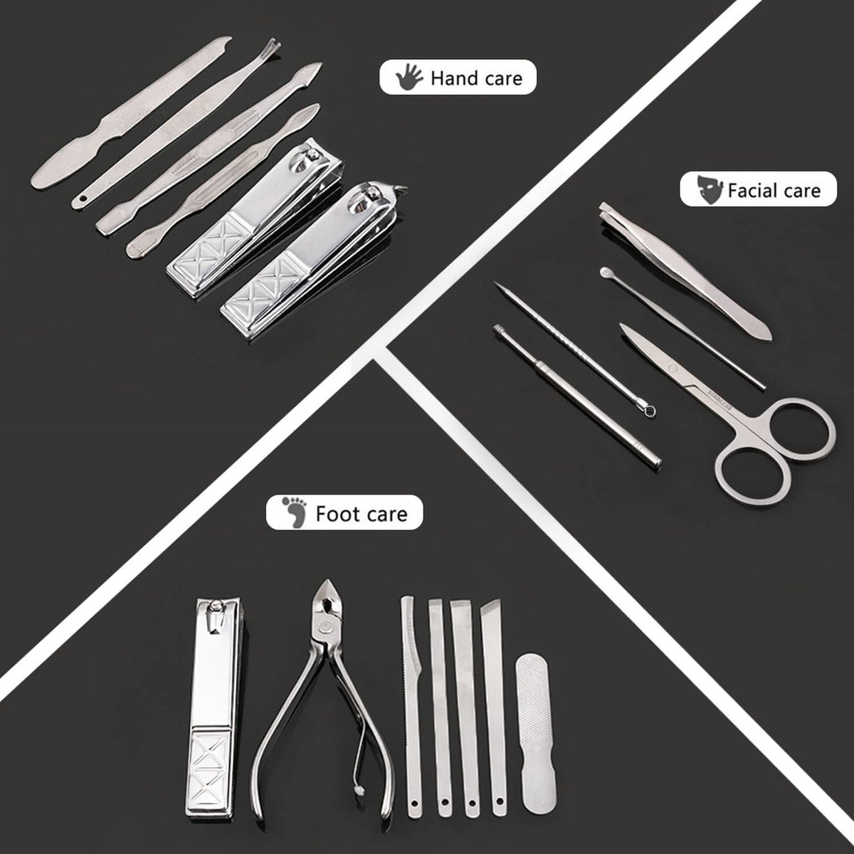 Manicure Set Professional Nail Clippers Set Manicure Pedicure Kit,18 Pcs