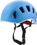 Climbing Helmet EN 12492 Certified Half Dome Helmet Ultralight Design with 11 Ventilation Ports & Headlamp Clips for