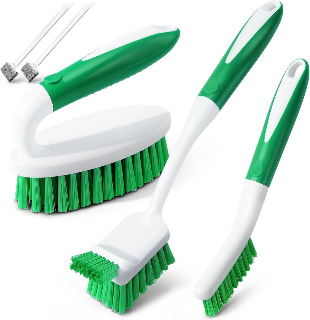 Cleaning Brush Set for Household Use, Scrub Brush, Kitchen Brush, Tile Lines Brush for Bathroom, Floor, Tub, Shower