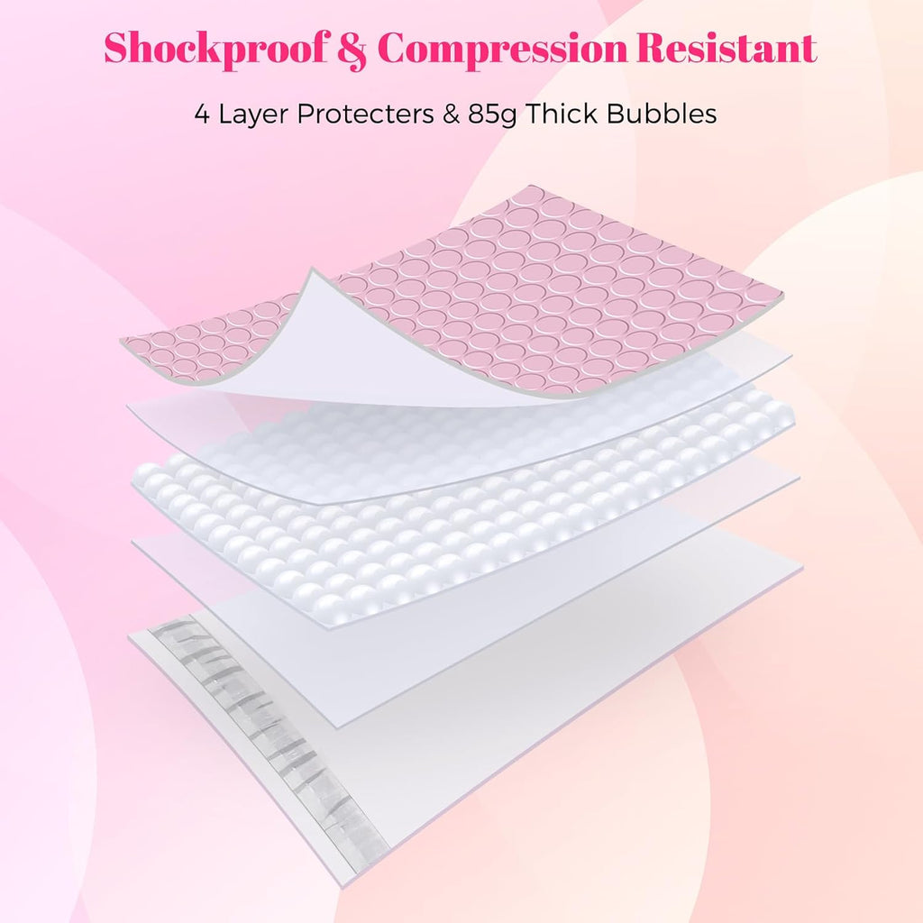 Bubble Mailers 10x13" Padded Envelopes Light Pink 40 Pack