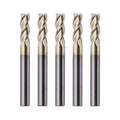 NZ 3 Flute 1/4" Solid Carbide Square End Mill ZrN Coated, 5Pcs
