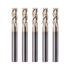NZ 3 Flute 1/4" Solid Carbide Square End Mill ZrN Coated, 5Pcs