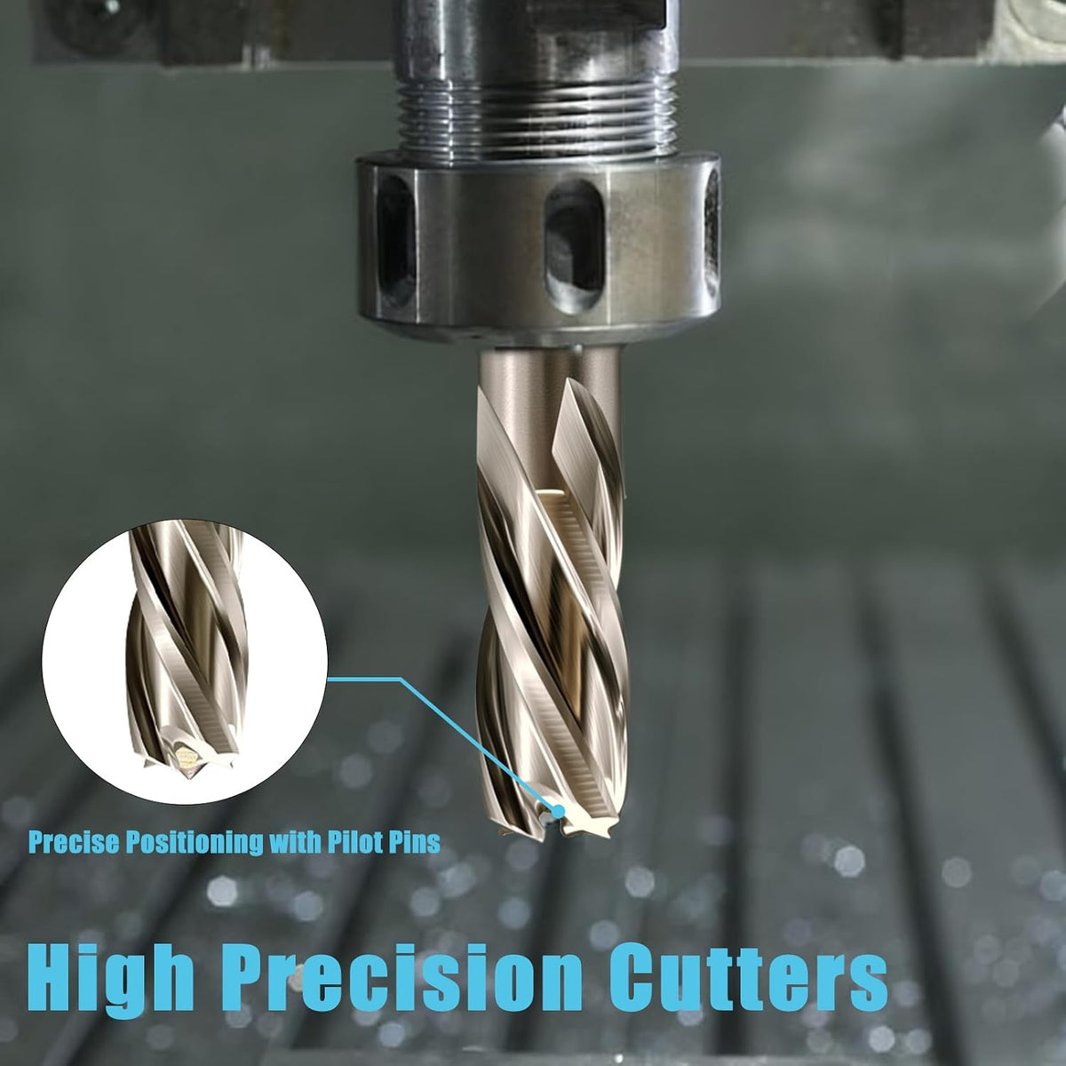 1PC M2 HSS Annular Cutter 1/2" Dia 1" Cutting Depth 3/4" Weldon Shank