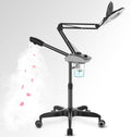 2-in-1 Professional Facial Steamer with 5X Magnifying Lamp | Esthetician Steamer on Wheels with Ozone and Hot Mist