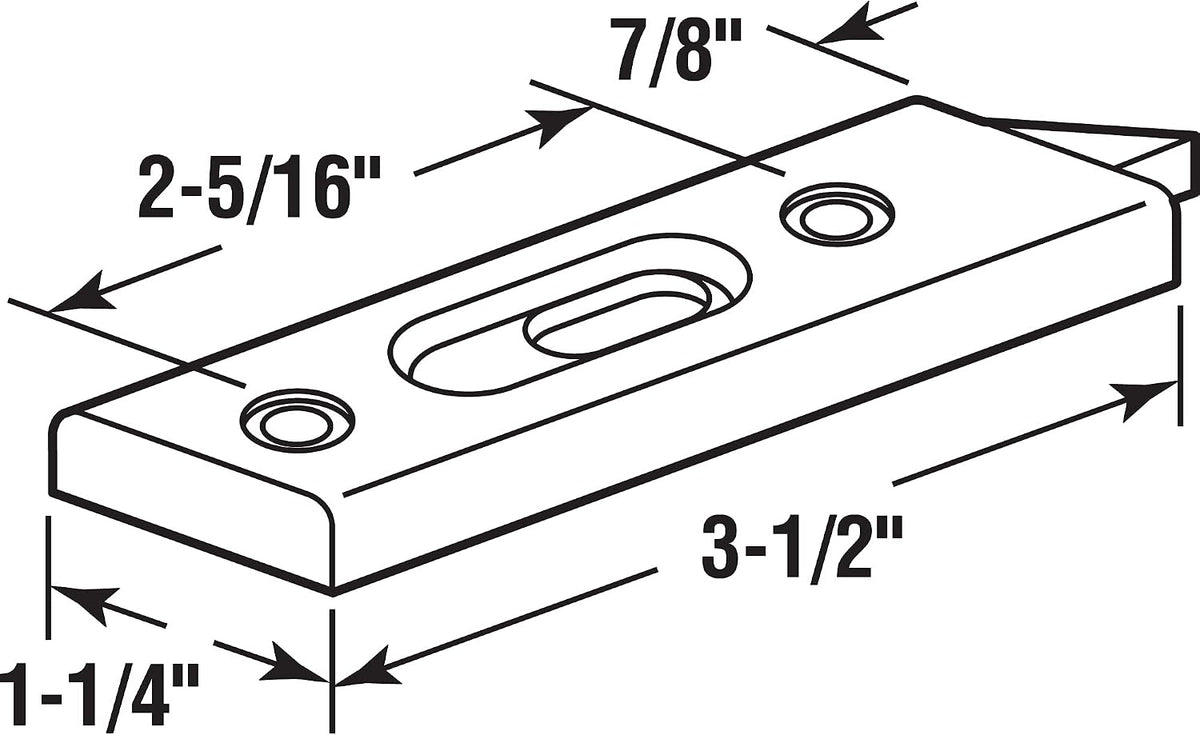 MP2725 Reversible Double Hung Vinyl Window Tilt Latch, 2-5/16 in., Black (1 Set)