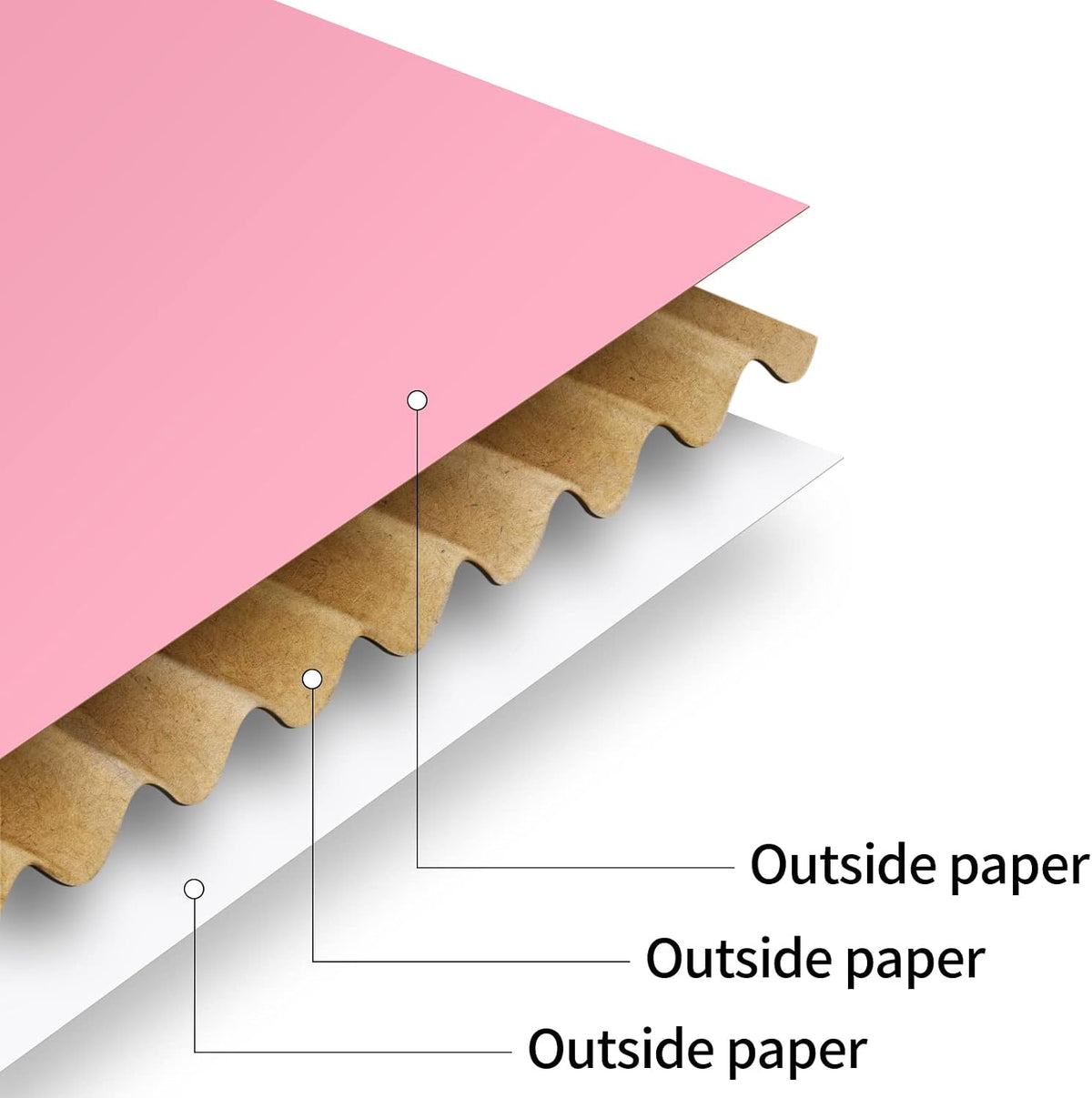 50 Packs Shipping Boxes, Cardboard, Pink, 6 x 4 x 1.6 Inches