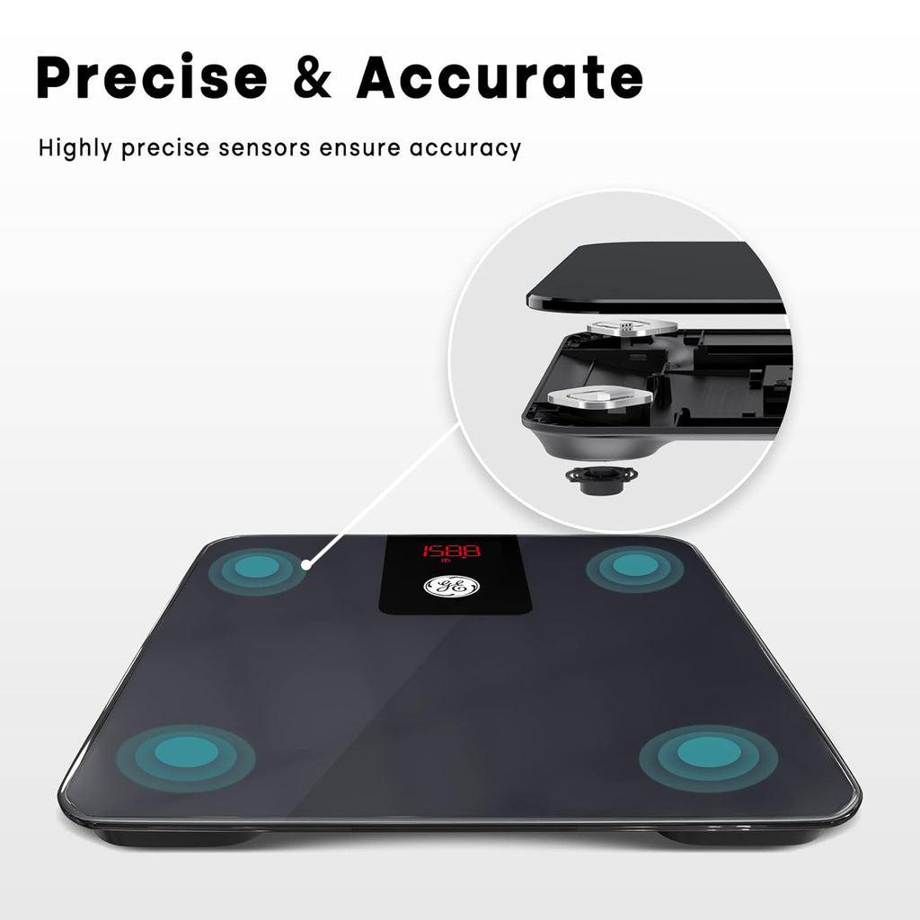 Bathroom Scale for Body Weight, Digital Smart Accurate 400 lb Weighing | Basic Bath Weight Watcher Scales, Bluetooth