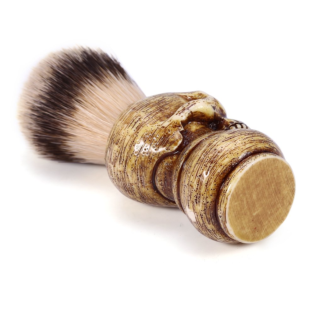 Shaving Brushes, Skull Shaped Handle, Rich and Fast Lather Men Shaving Brush, Barber Grooming, Shave Brush for Wet
