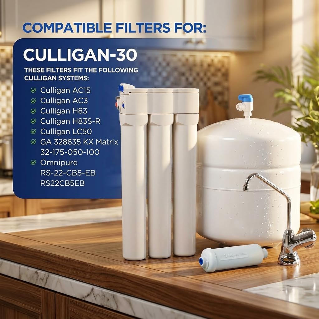 Culligan AquaCleer AC-30 Replacement Filter Set, 4-Pack Membrane