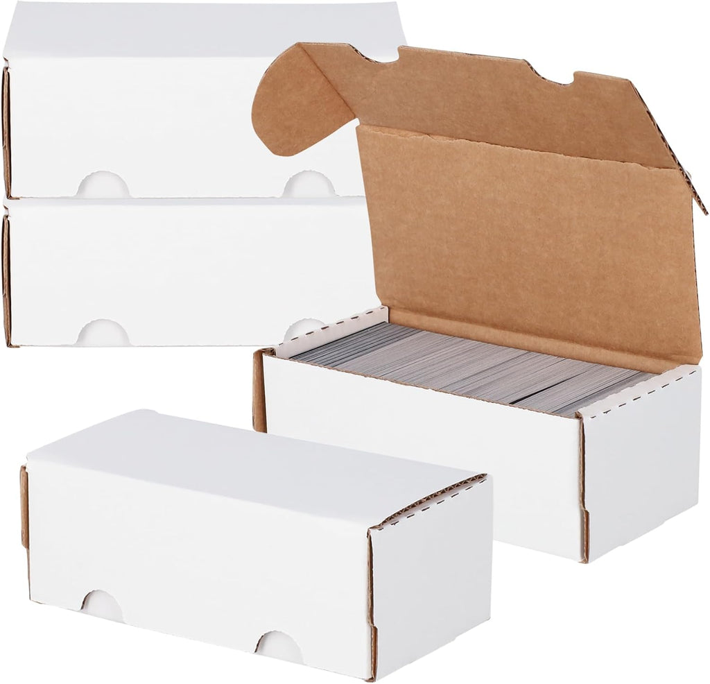 400-Count Trading Card Storage Box | Baseball Card Storage Box for Sports Cards | Cardboard Organizer for Football