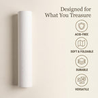 2 Rolls 12 Inch x 54.68 Yard Acid Free Archival Tissue Paper, Unbuffered, White Packing Paper for Clothing Storage