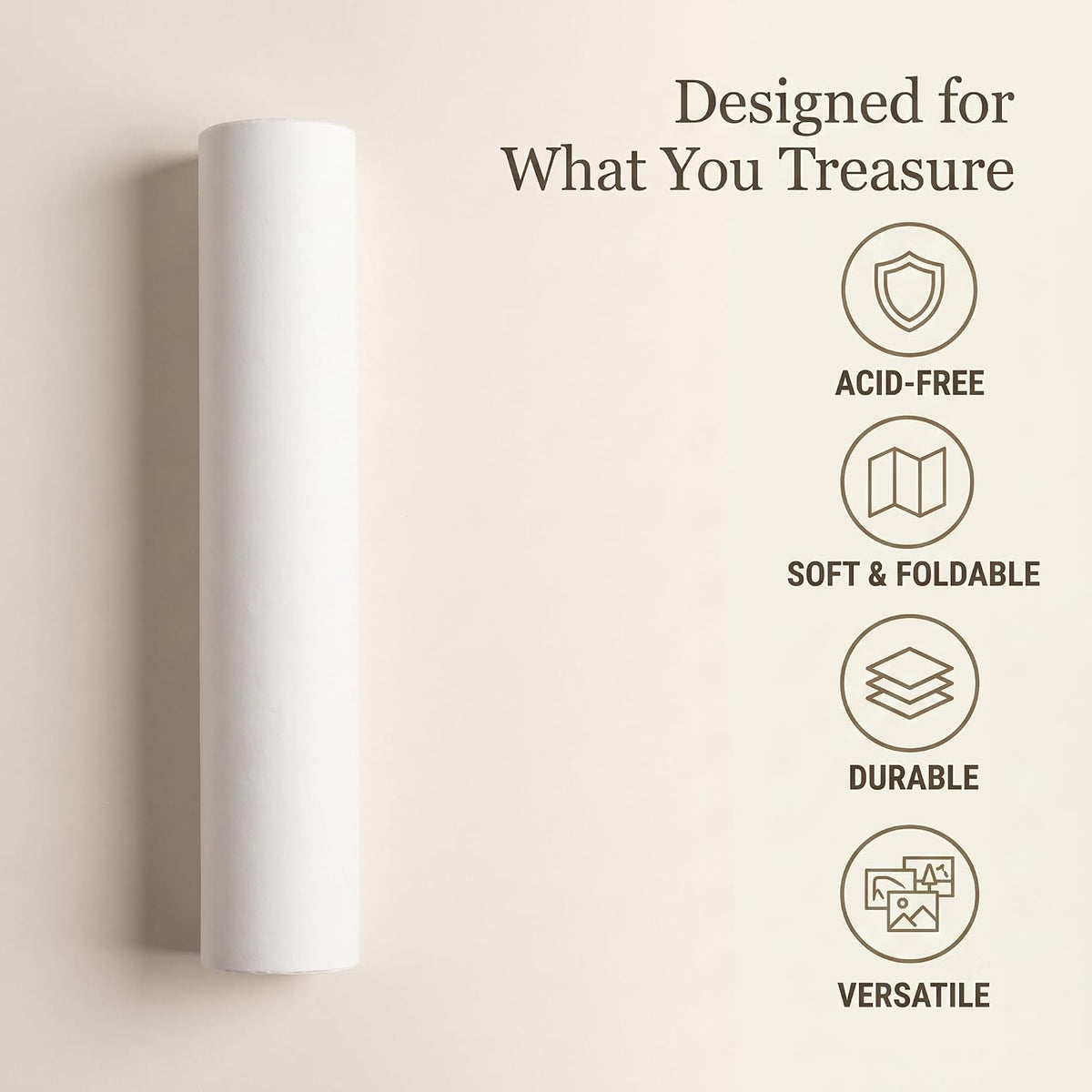 2 Rolls 12 Inch x 54.68 Yard Acid Free Archival Tissue Paper, Unbuffered, White Packing Paper for Clothing Storage