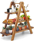 Wood 3 Tier Serving Tray Three Tiered Cupcake Stand Serving Platter
