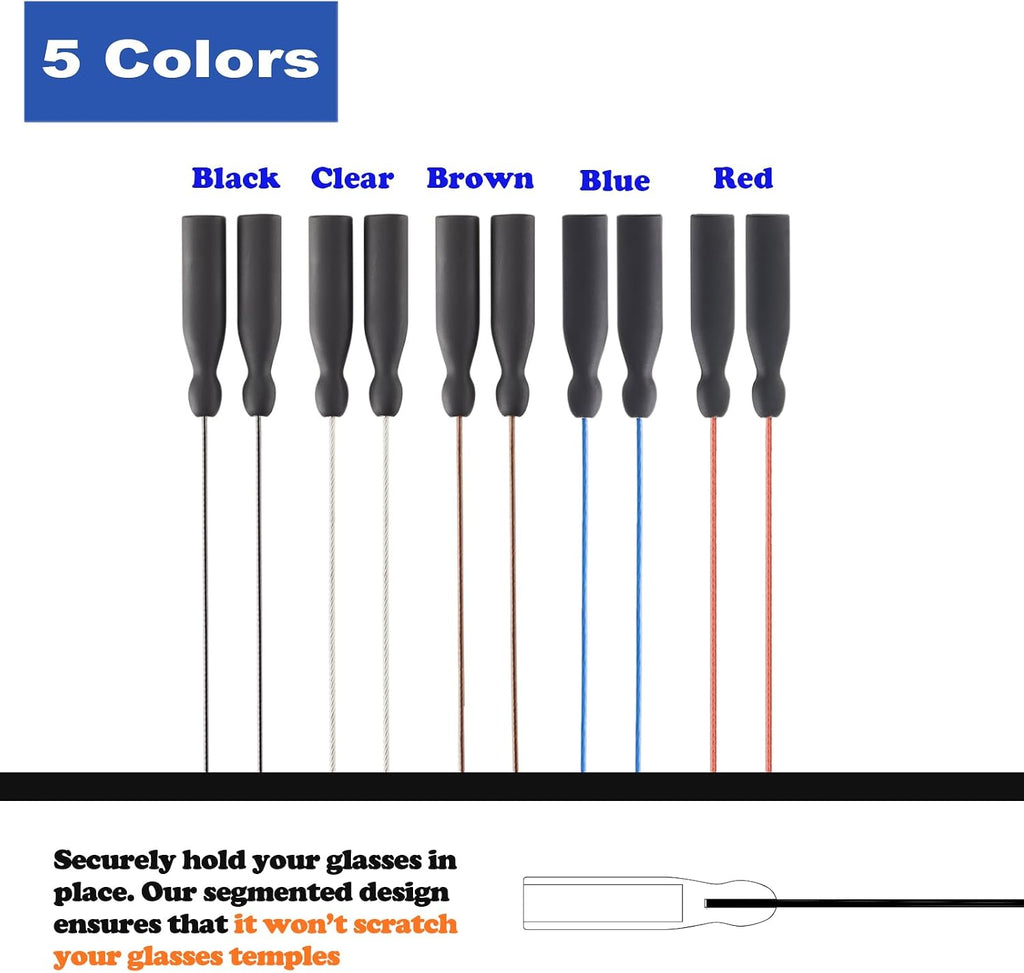 Glasses Strap -No Tail Adjustable Sunglasses Strap, Eyeglasses Strap, Cable Straps, Eye Glasses Holders Around Neck