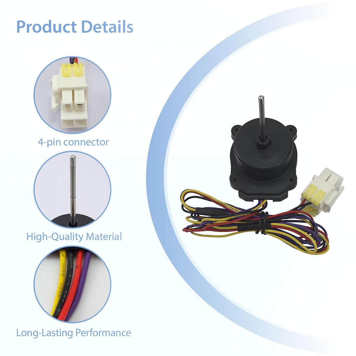 EAU65058511 Refrigerator Condenser Fan Motor Fit for LG Refrigerator LHFS28XBS LRFCS29D6S LRFS28XBS LHFS28XBD LFXS26566S LFXS26566S LFXS26566M LRFCC23D6S LRFS28XBD LMXS28596S LMXS28626S LMXS28596D