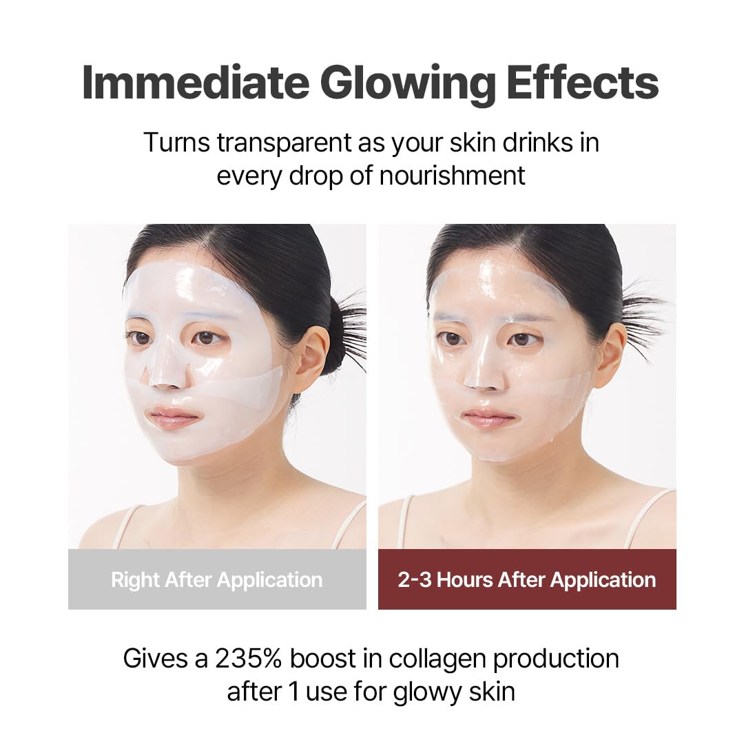 Rice Pepta Collagen Gel Face Mask (Rice Peptide) 4EA Set, Hydrogel Care for All Skin Types, Hydrating, Firming