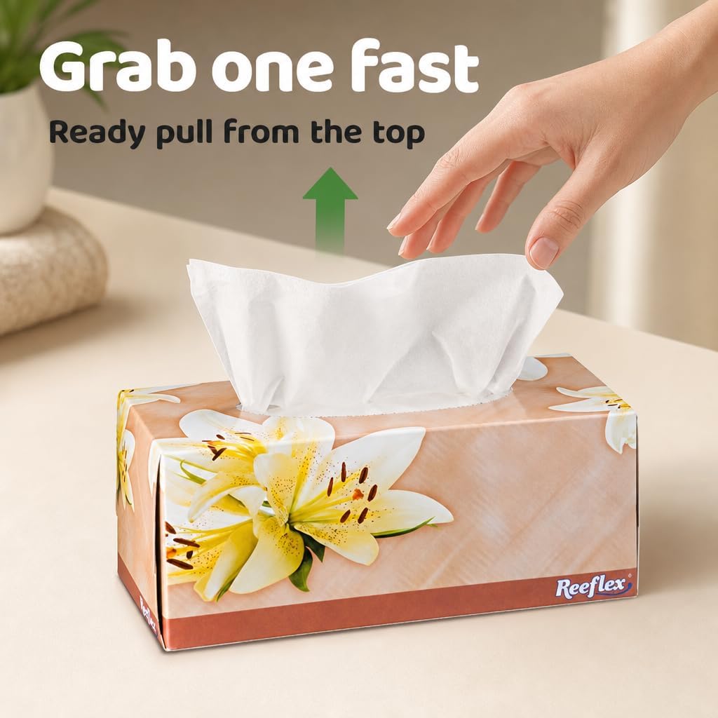 Facial Tissues, 2-Ply Soft Facial Tissue - 4 Boxes