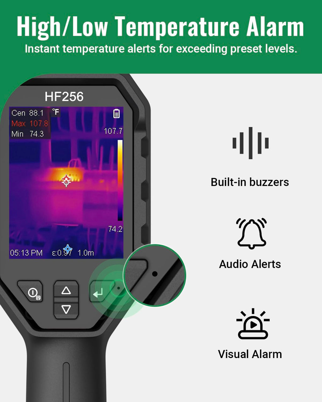 HSFTOOLS HF256 Thermal Imaging Camera, 256x192 IR Resolution Thermal Camera