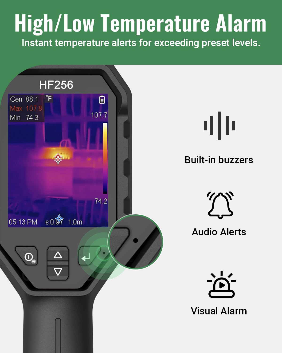 HSFTOOLS HF256 Thermal Imaging Camera, 256x192 IR Resolution Thermal Camera