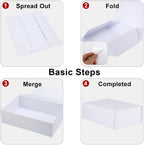 Premium White Gift Boxes with Lids (3-Pack) – Nested Gift Box Set