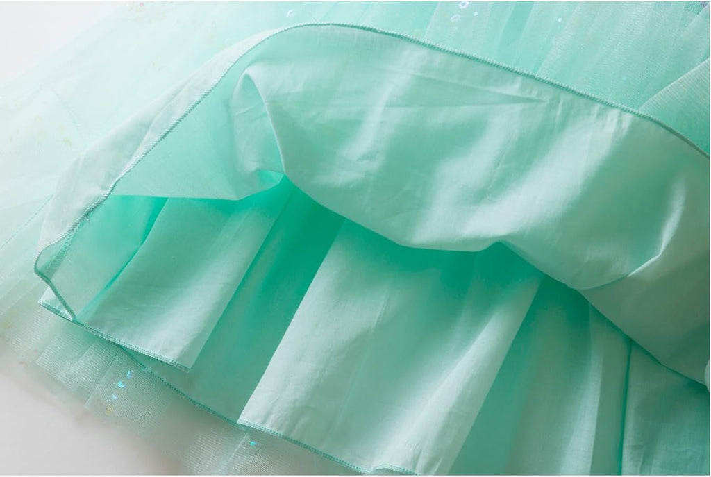 Girls Mermaid Dress Little Mermaid Costume Princess Sequin Sling Tutu Dress for Toddler Kids Birthday Party