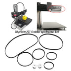 Create idea 6PCS 2GT-6 3D Printer Timing Belt 110mm 122mm 158mm 200mm 300mm 400mm Closed Loop Rubber Belt 6mm Width & 2PCS Timing Belt Pulley 20 Teeth 5mm Bore