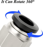 TAILONZ PNEUMATIC Straight 6mm Tube OD x 1/8 Inch G Thread Push to Connect Fitting with Sealing Ring PCG6-01 (Pack of 10)