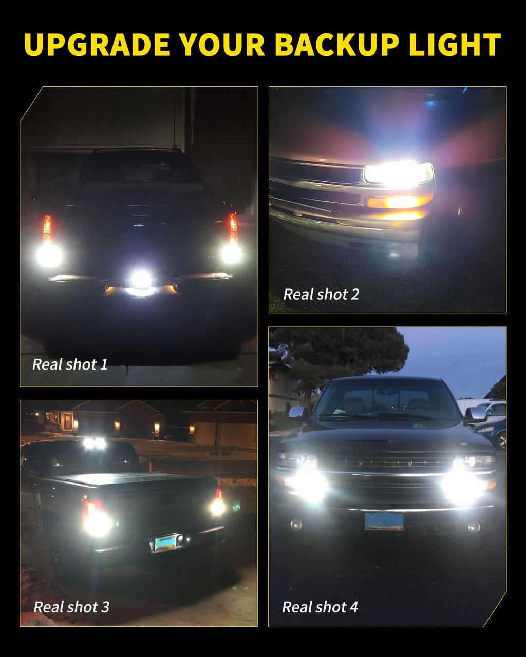 3157 3156 3057 4157 3157K LED Bulbs Xenon White, Ultra Bright 60-SMD LED Replacement for Back Up/Reverse Lights