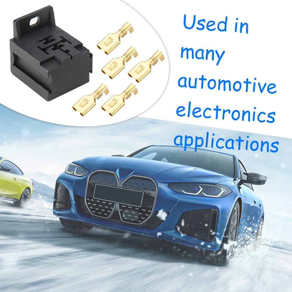 Middrivr Relay Base Holder, 10Pcs, Black, Gold