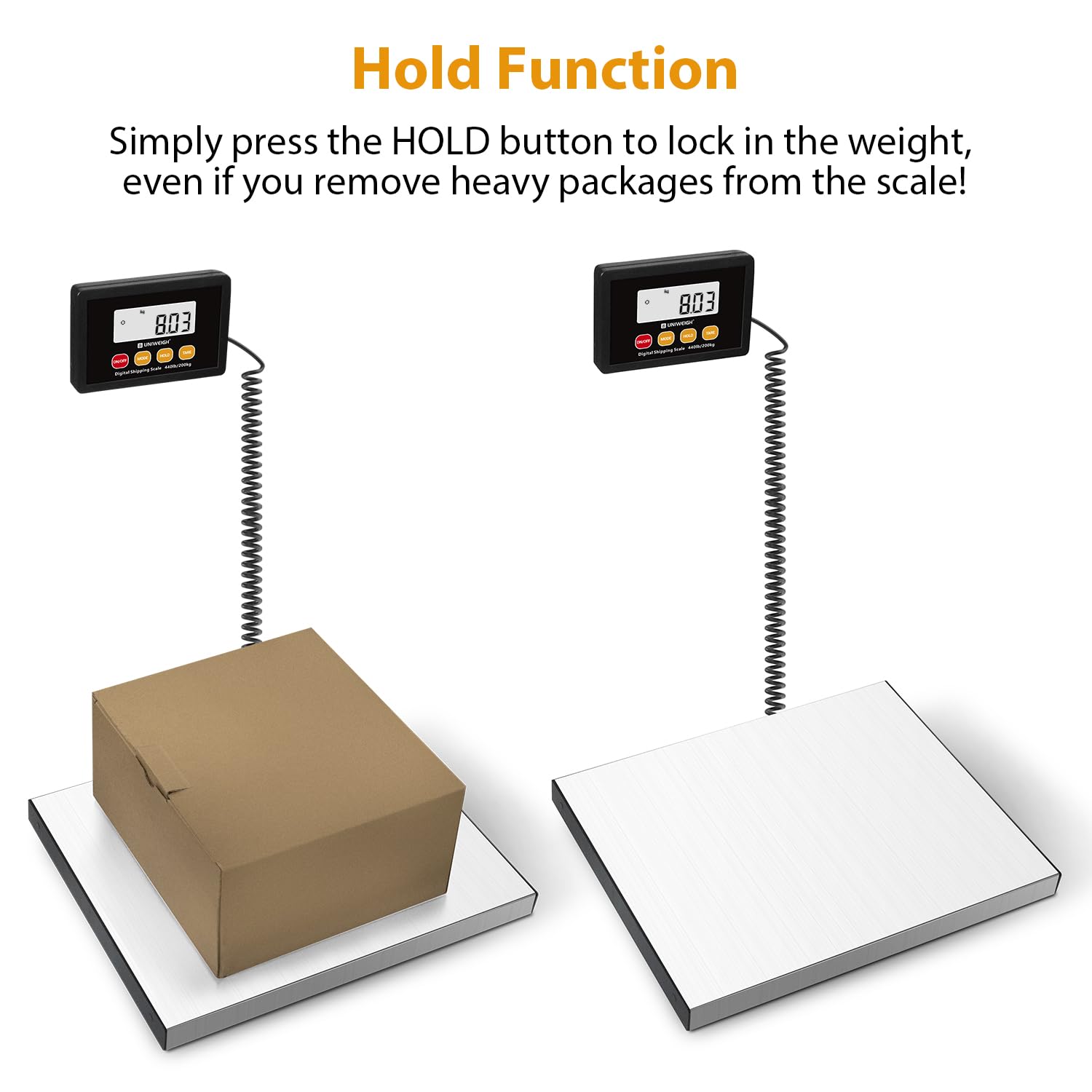 Digital Postal Scale 440lb x 10g Accuracy Shipping Scale | Stainless Steel Platforms,Heavy Duty Scale with