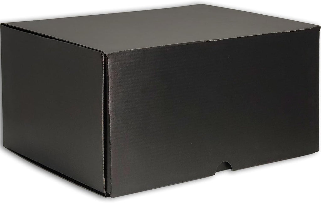 12x8x6 Shipping Boxes Black Mailer Corrugated Cardboard Box Set of 15