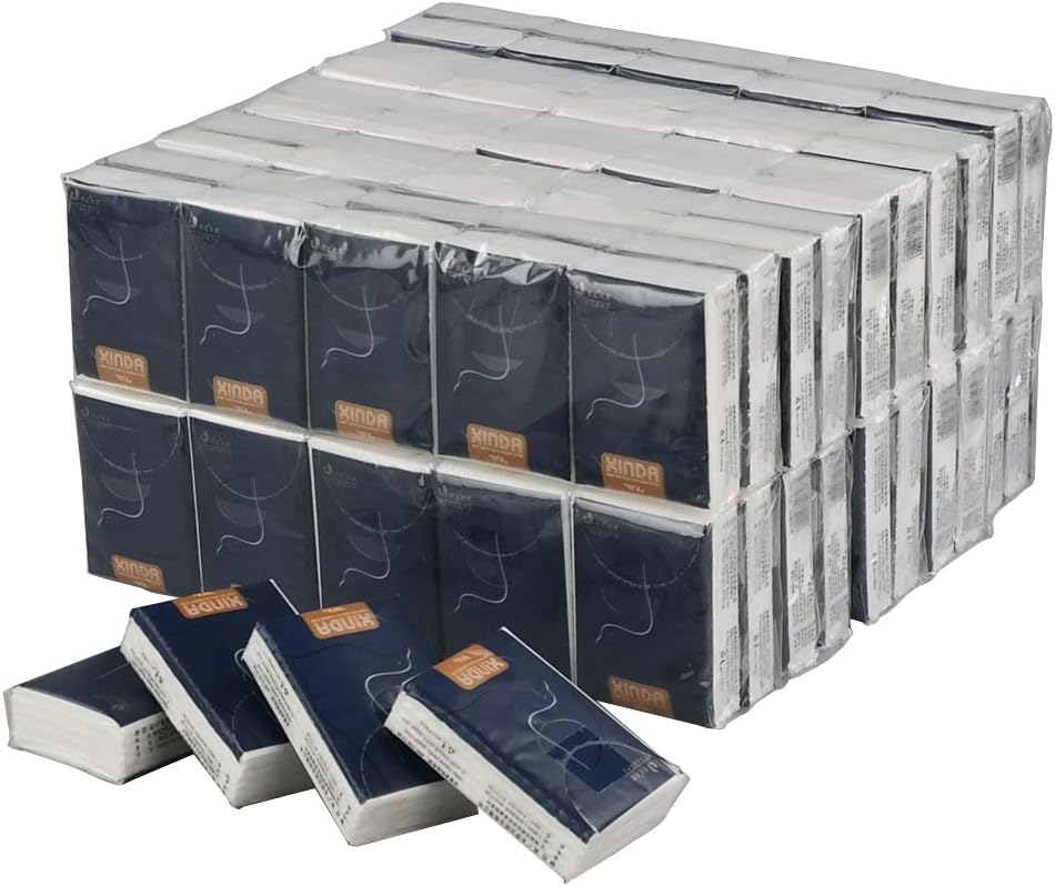 4-Ply Facial Tissues, 100-Pack Mini Type Pocket Packs Tissues