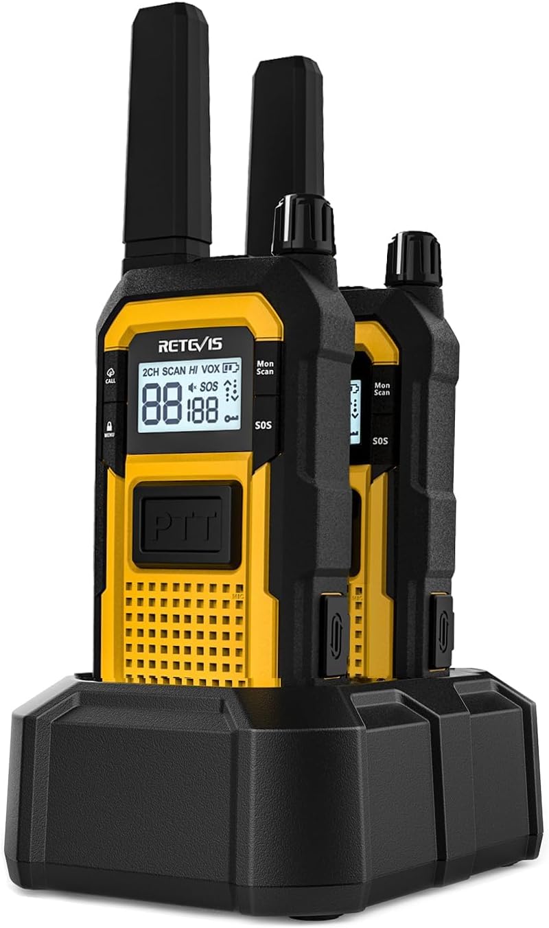 RB48 FRS Walkie Talkies Long Range,Mil-Standards 810H Two Way Radio | Rugged&IP67 Waterproof & Floating, Emergency