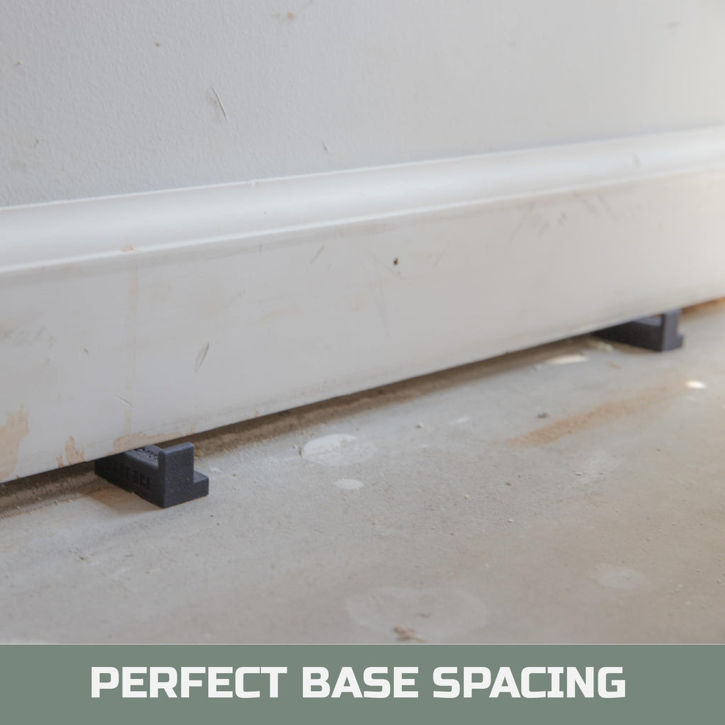 Left Side BaseAce Baseboard Spacer Tool for Consistent Trim Spacing