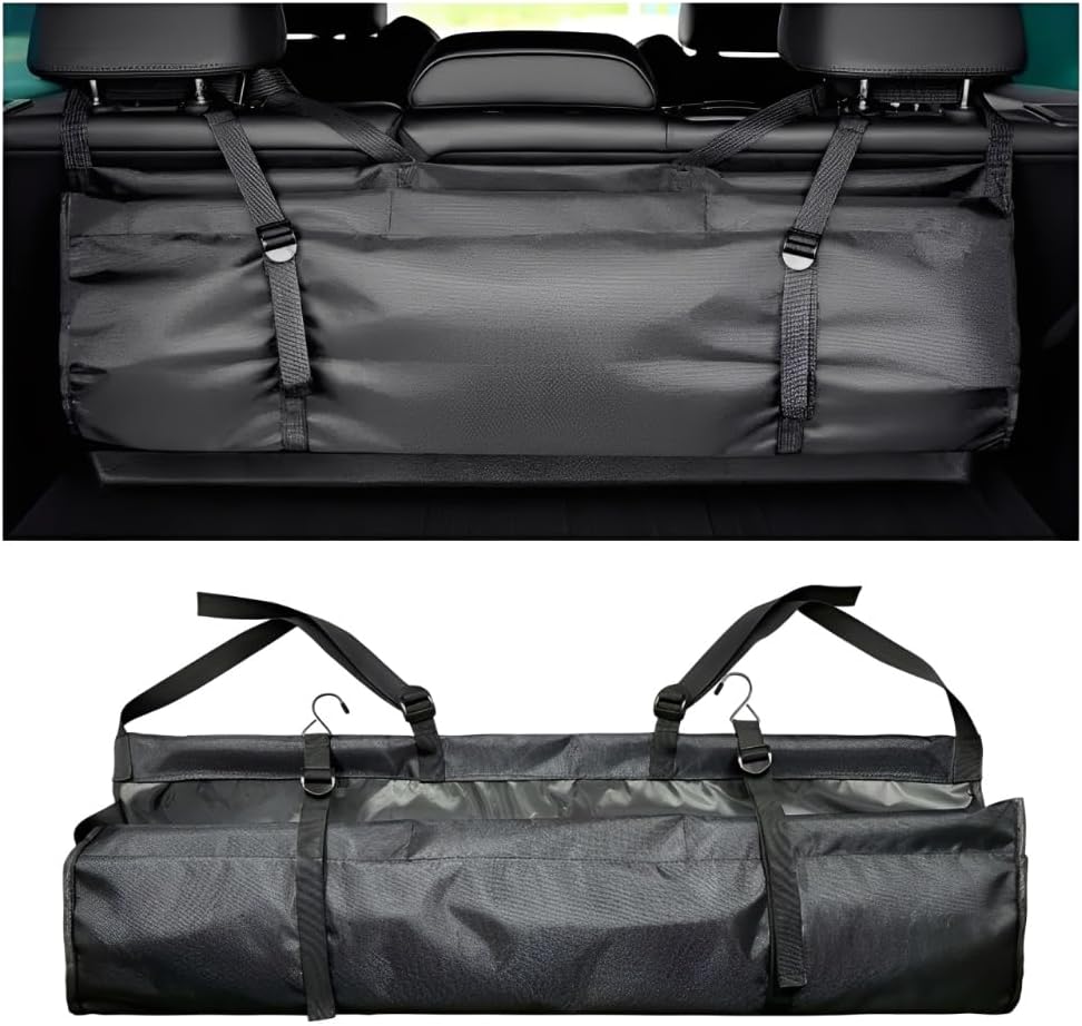 Car Trunk Organizer, Backseat Hanging Large Storage Bag with Adjustable Straps, Wear-Resistant Car Organizers and