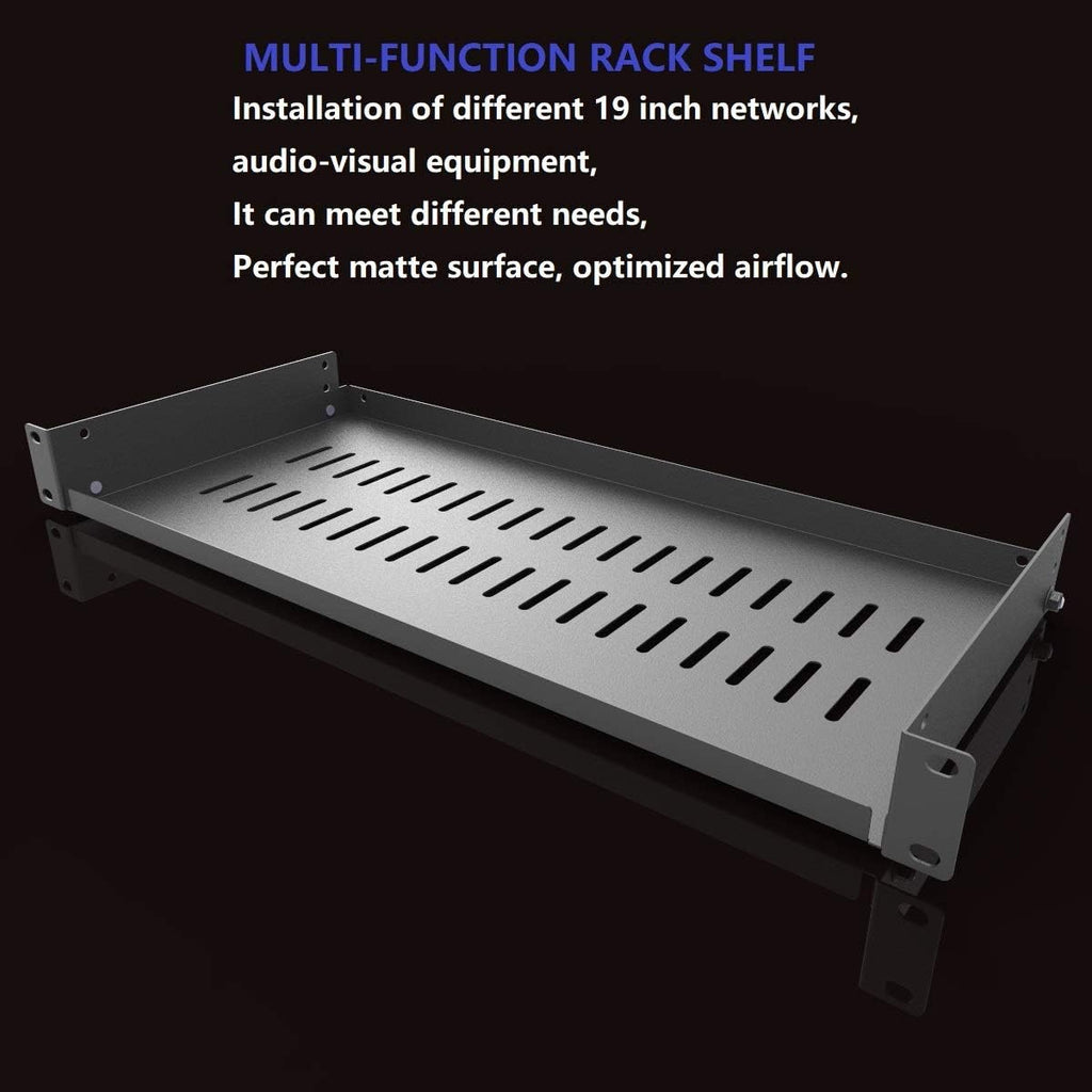 1U Vented Cantilever Server Rack Mount Shelf 8"(203mm) Depth