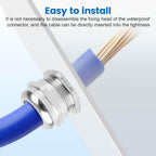 4 Pcs 3/4" NPT Nickel-Plated Copper Cable Gland