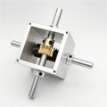 Transmission Gearbox 8MM 1:1/15/20/25/30/35 Manual Electric Micro Turbine Worm Gear Reducer Screw Lift Automation Equipment for DIY Mechanical Application(BZ01-1 50x50x45mm)