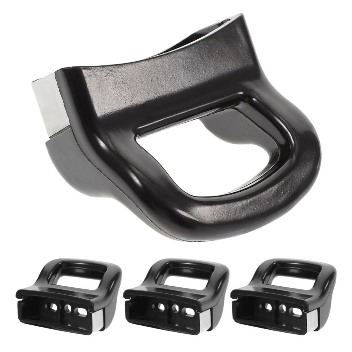 4pcs Replacement Pot Handle Black Plastic Side Handles