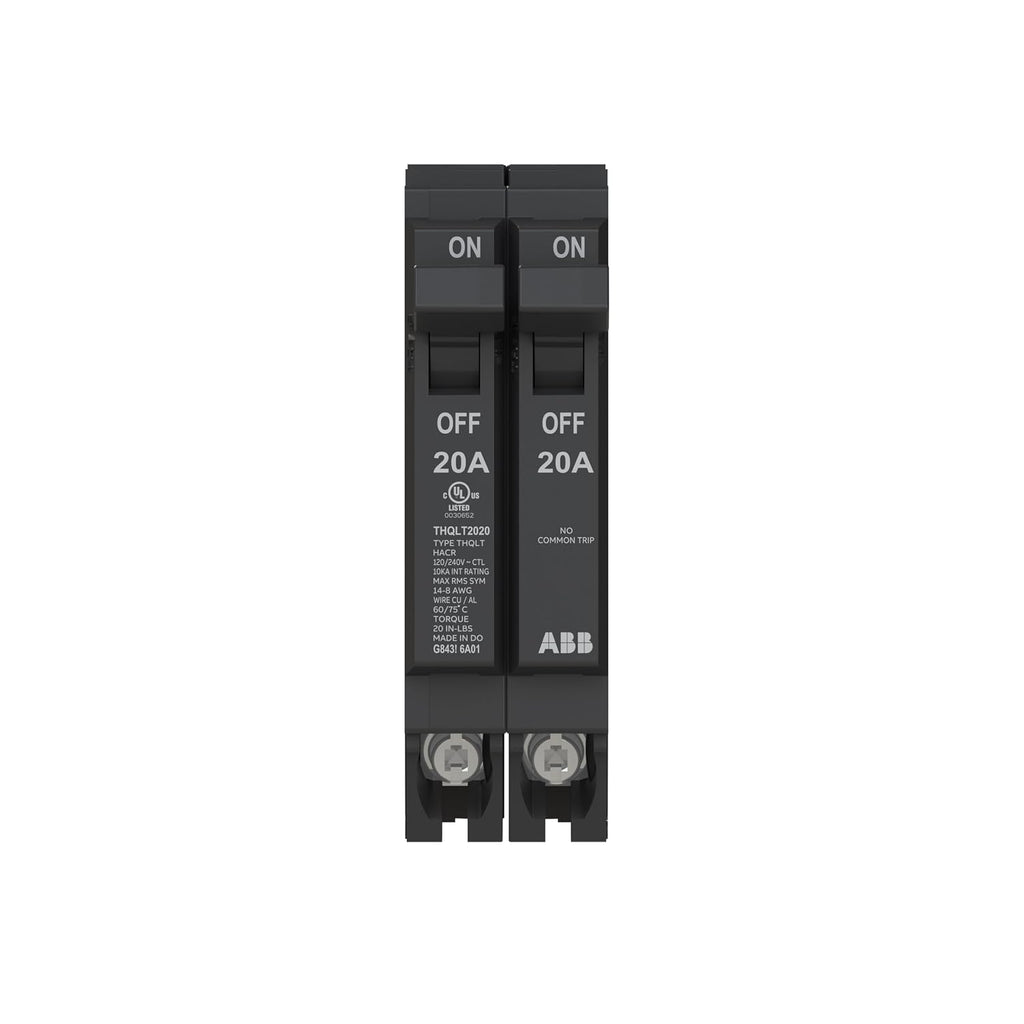 ABB Q-Line Tandem Circuit Breaker • 20A/1P Configuration • 120/240 VAC