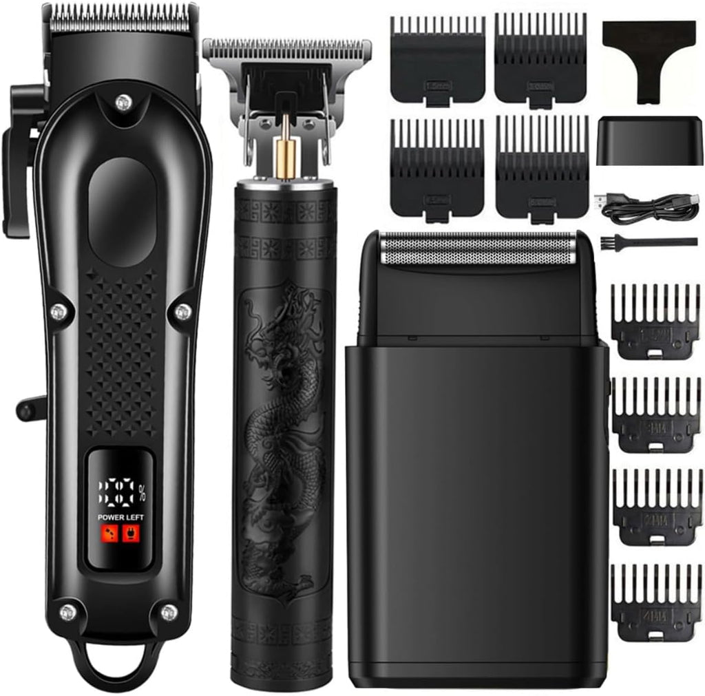 Hair Clippers for Men, Cordless Hair Cutting Kit with Trimmer Shaver | 3-in-1 cordless hair clippers set with