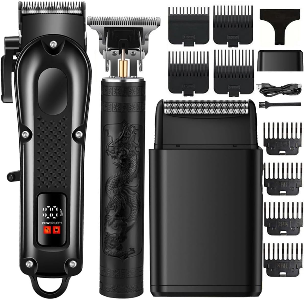 Hair Clippers for Men, Cordless Hair Cutting Kit with Trimmer Shaver | 3-in-1 cordless hair clippers set with