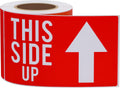 Fragile Stickers 3x5 100 PCS Shipping Labels Warning Label Rectangle Sticker, Red, Big Arrow