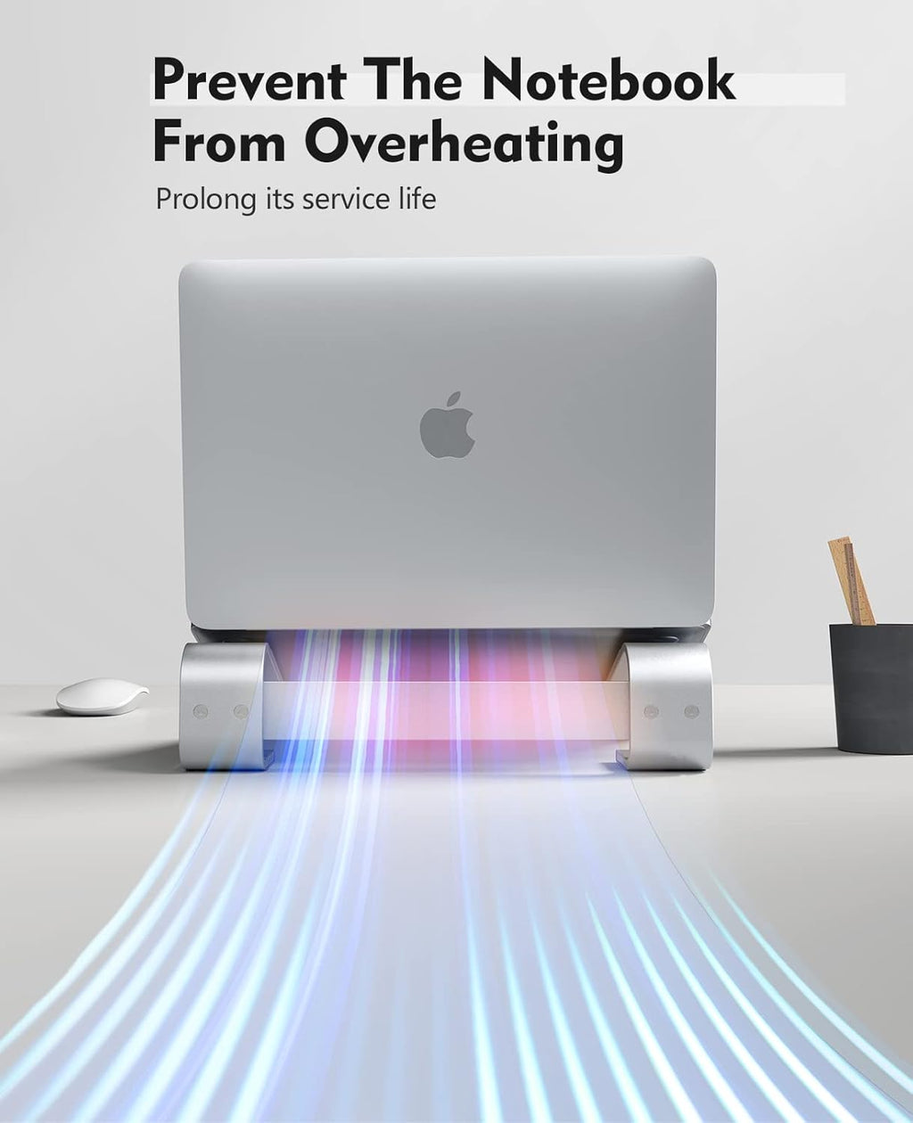 Laptop Stand for Desk,Aluminum Computer Stand for Cooling,Sturdy Stable Ergonomic Laptop Riser Compatible with