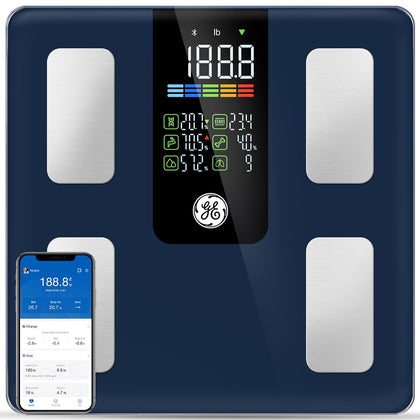Smart Scale for Body Weight, BMI, Fat, Muscle Mass, Digital Bathroom Scales 500lbs Bluetooth 11.8" Large Platform