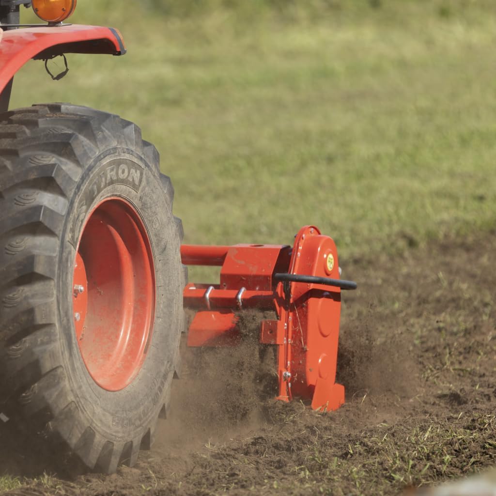 48-Inch Rotary Tiller with PTO | 540 RPM | Fits 20-35 HP Tractors | Heavy-Duty Gear-Driven PTO Tiller | Category 1